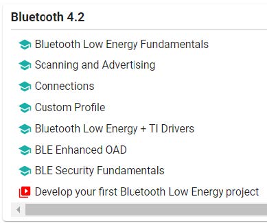 Ti SimpleLink Academy Training bluetooth 4 2